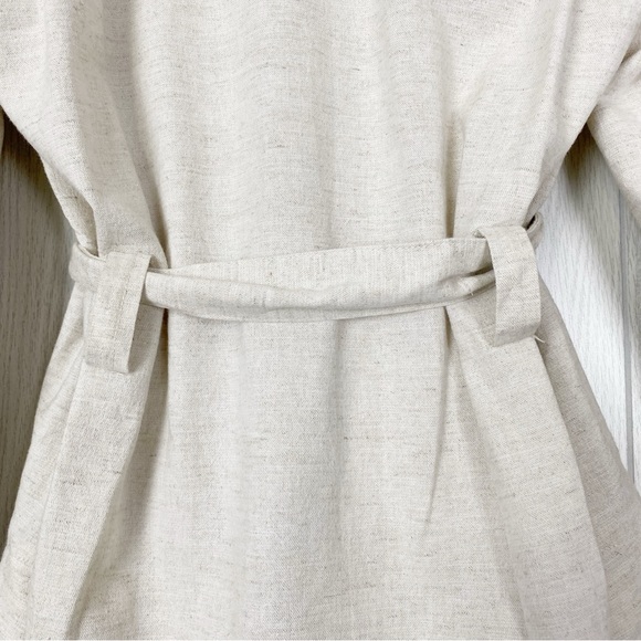 Soft Surroundings | Beige Cotton / Linen Blend Tie Jacket Size Large - Picture 12 of 14